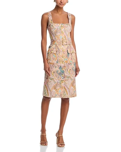 Idy Button Front Belted Dress