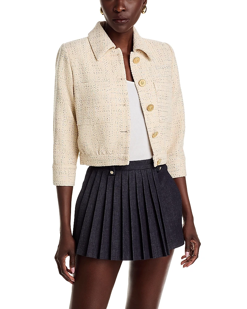 L'Agence Jia Crop 3/4 Sleeve Jacket