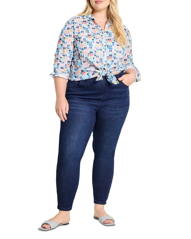 Plus Portofino Printed Boyfriend Shirt