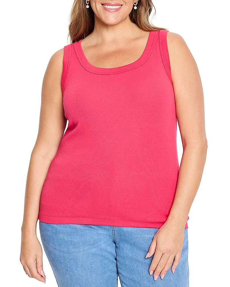 Nic+Zoe Plus Perfect Knit Rib Scoop Neck Tank