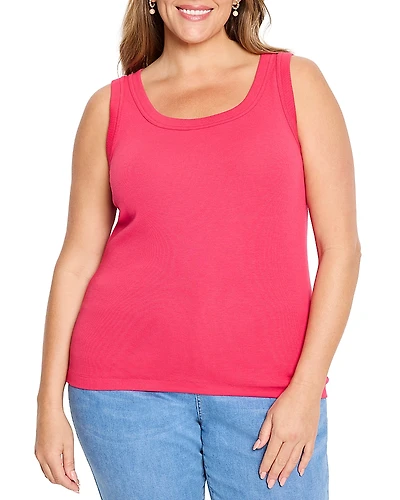 Nic+Zoe Plus Perfect Knit Rib Scoop Neck Tank