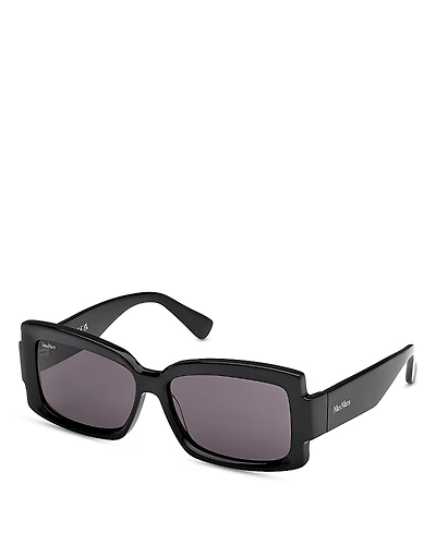 Max Mara Lee Rectangle Sunglasses, 57mm