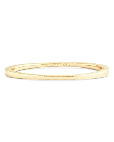 Farrier 18K Yellow Gold Plated or Sterling Silver Thin Hinged Bracelet