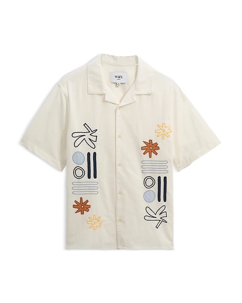 Wax London Didcot Abstract Short Sleeve Shirt