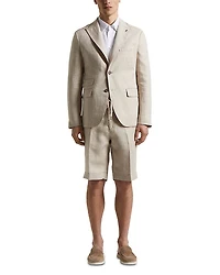 Linen Drawstring Bermuda Shorts