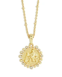 Pavé Zodiac Pendant Necklace, 16"-17"