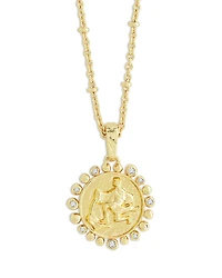 Anabel Aram Pave Zodiac Pendant Necklace