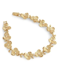 Anabel Aram Pave Orchid Link Bracelet