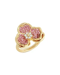 Pavé Double Orchid Cocktail Ring