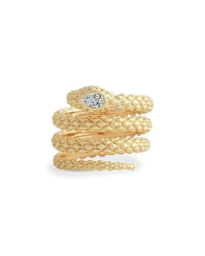 Crystal Serpent Wrap Ring