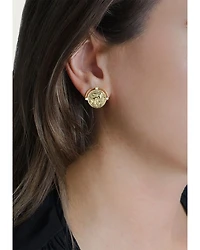 Pavé Pegasus Coin Stud Earrings