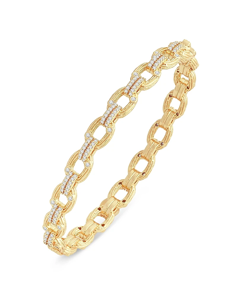 Anabel Aram Enchanted Forest Pave Chain Bangle Bracelet
