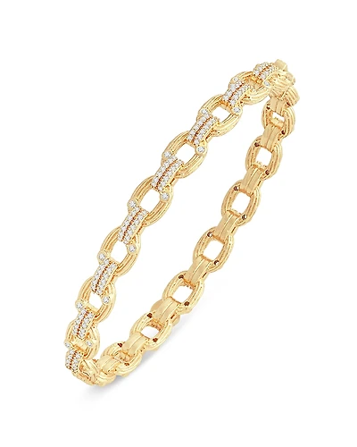 Anabel Aram Enchanted Forest Pave Chain Bangle Bracelet