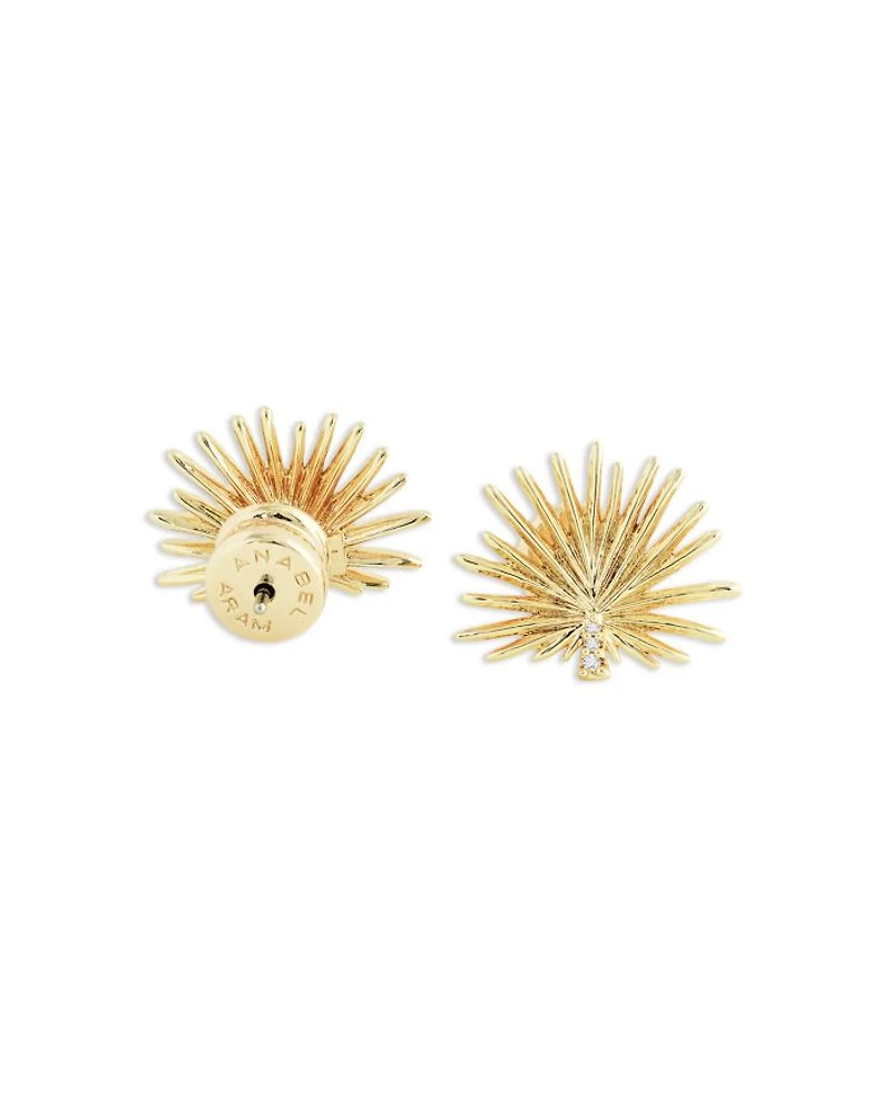 Pavé Palm Stud Earrings