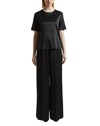 Silk Blend Short Sleeve Blouse