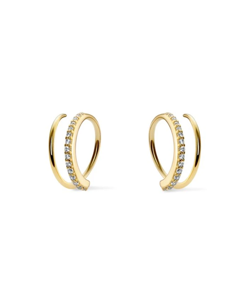 Harley Pave Double Hoop Earrings
