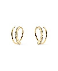 Harley Pave Double Hoop Earrings