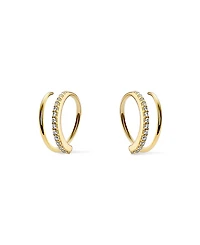 Ana Luisa Harley Pave Double Hoop Earrings