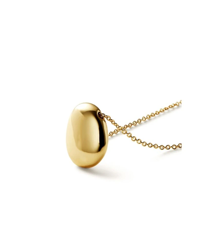 Gold Pendant Pebble Mini Necklace
