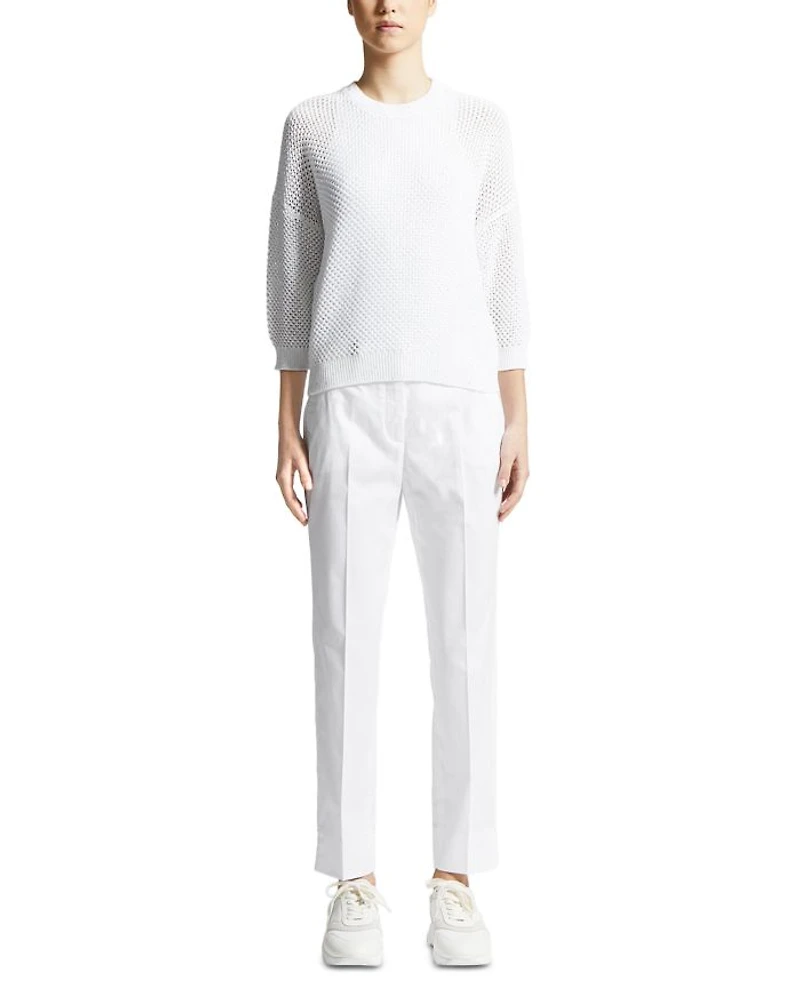 Open Knit 3/4 Sleeve Sweater