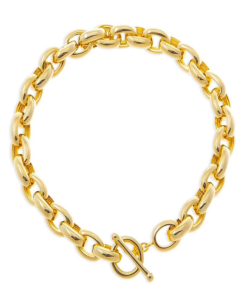 By Adina Eden Chunky Chain Link Toggle Bracelet