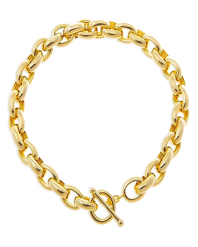 By Adina Eden Chunky Chain Link Toggle Bracelet