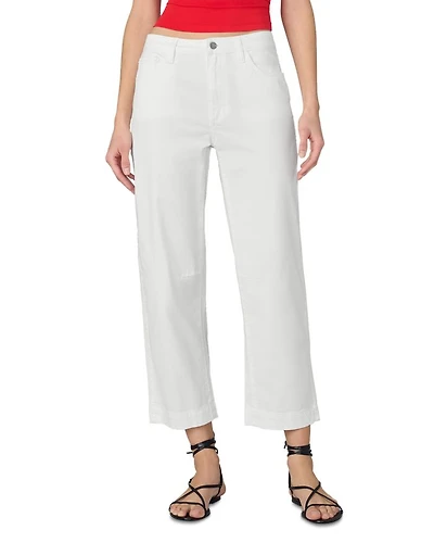 The Wilder Relaxed Barrel Leg High Rise Jeans White
