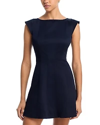 French Connection Multi Seam Sateen Mini Dress