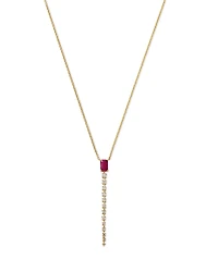 Bloomingdale's Fine Collection Ruby & Diamond Lariat Necklace