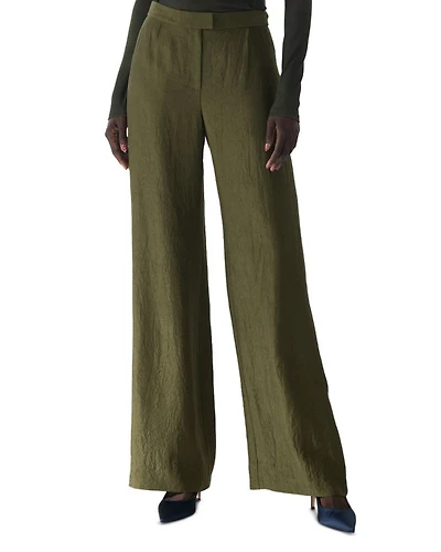 Crinkled Satin Trousers