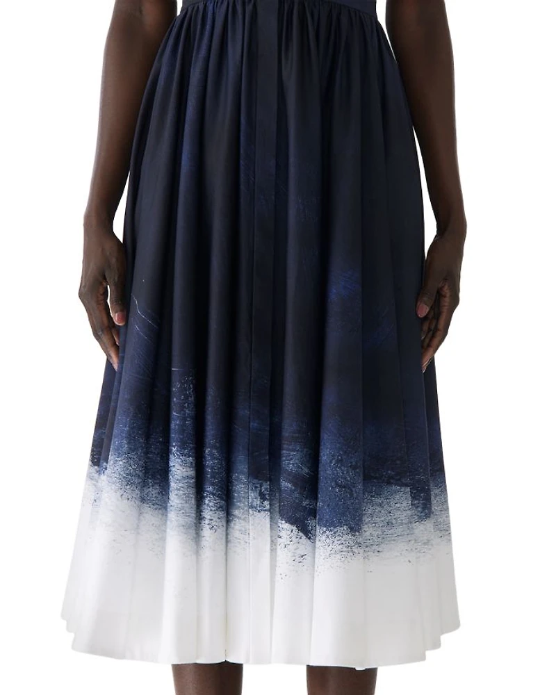 Brushed Canvas Printed Dress