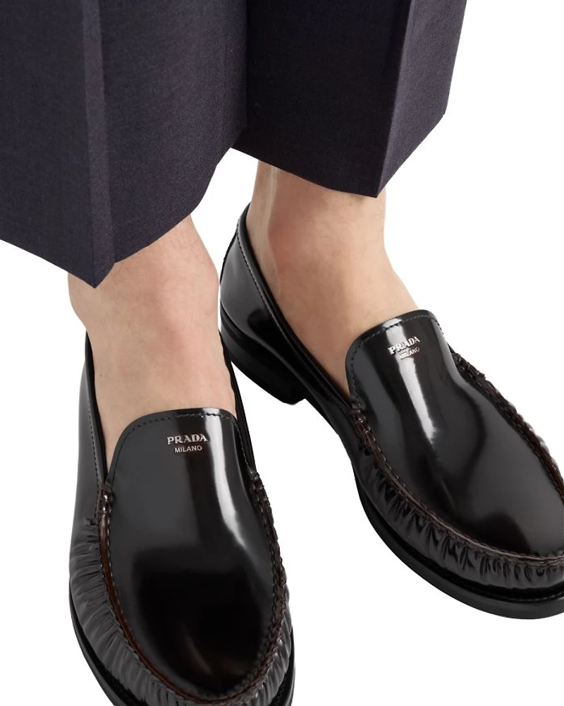Men's Brushed Leather Loafers