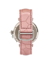 Pasha de Cartier Automatic Watch in White Gold and Alligator with Diamond Bezel and Mother of Pearl 42mm