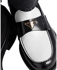Men's Two-Tone Brushed Leather Loafers