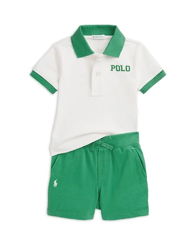Logo Cotton Polo Shirt & Short Set - Baby