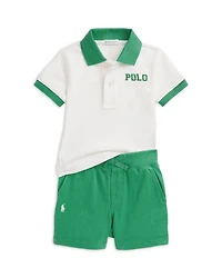 Logo Cotton Polo Shirt & Short Set - Baby