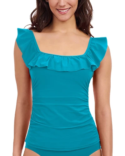 Profile by Gottex Square Neck Ruffle Trim Tankini