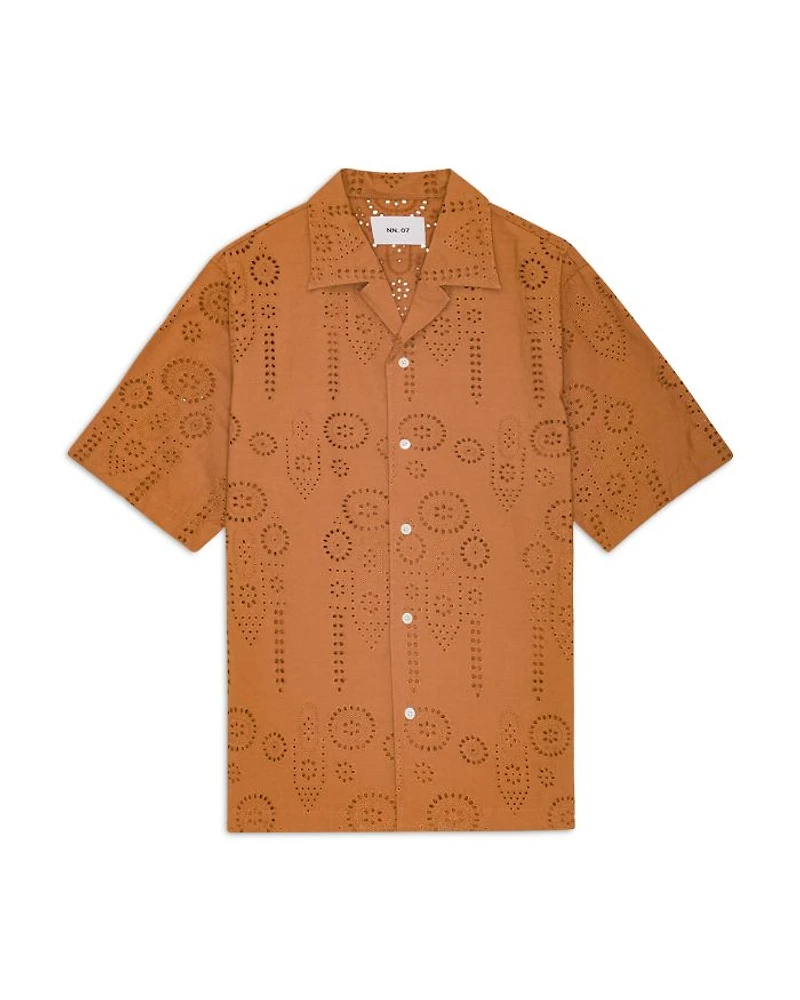 Ben Relaxed Fit Eyelet Camp Shirt