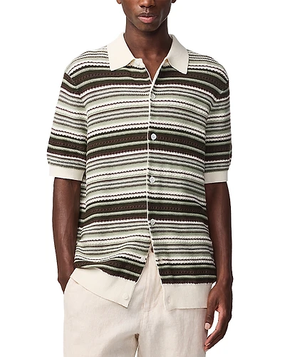 NN07 Nolan Regular Fit Polo Cardigan Short Sleeve Sweater