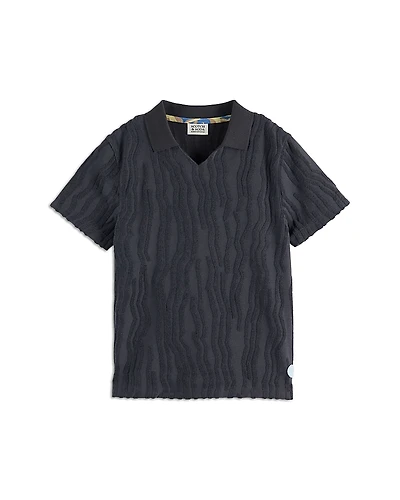 Scotch & Soda Boys' Towelling Jacquard Polo - Little Kid, Big Kid