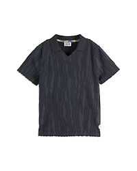 Scotch & Soda Boys' Towelling Jacquard Polo - Little Kid, Big Kid