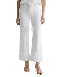 Ag Saige Wide Leg Crop Jeans with Cuff
