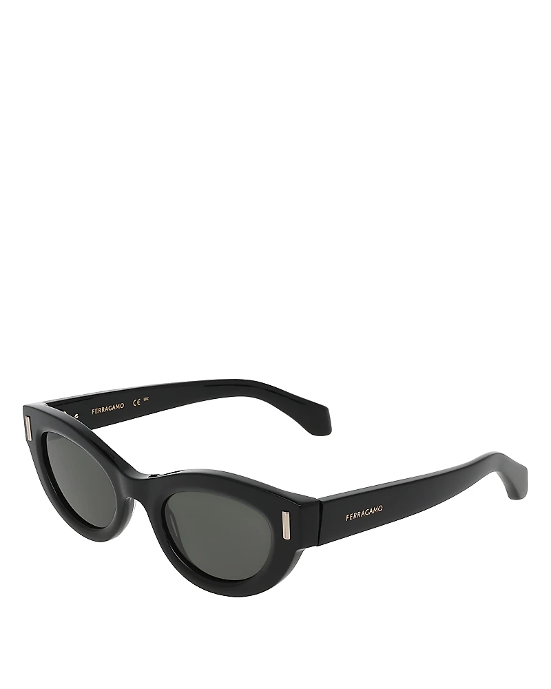 Ferragamo Rivet Cat Eye Sunglasses, 49mm