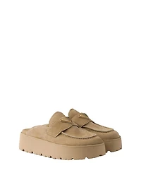 Prada Women's Suede Flatform Mules