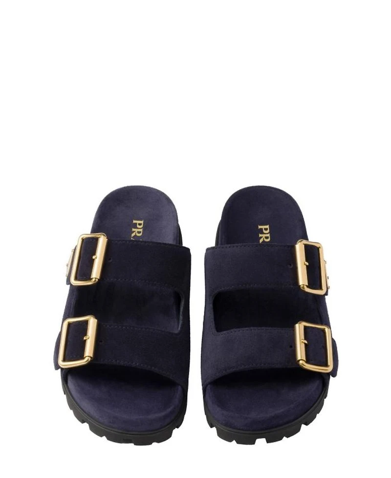 Women's Suede Strap Slides