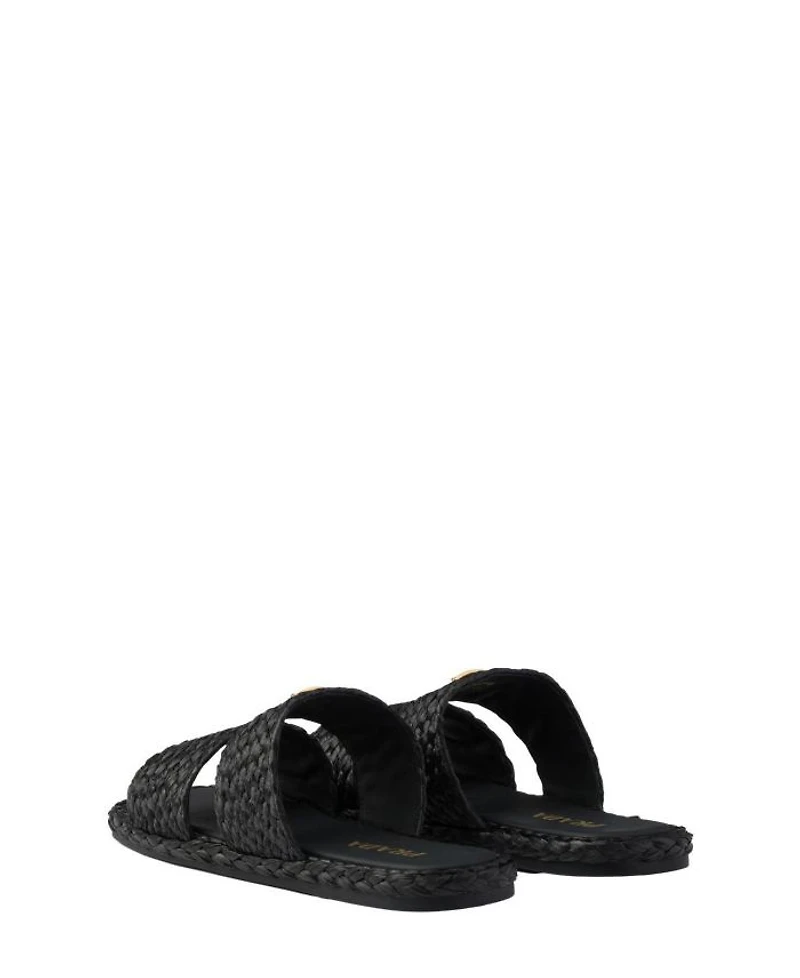 Women's Raffia Slides
