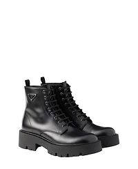 Men's Brushed Leather Combat Boots
