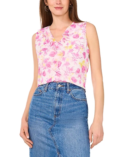 Vince Camuto Sleeveless Ruffled Top