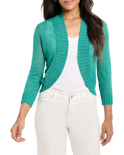 Bolero Linen Blend Cardigan Sweater