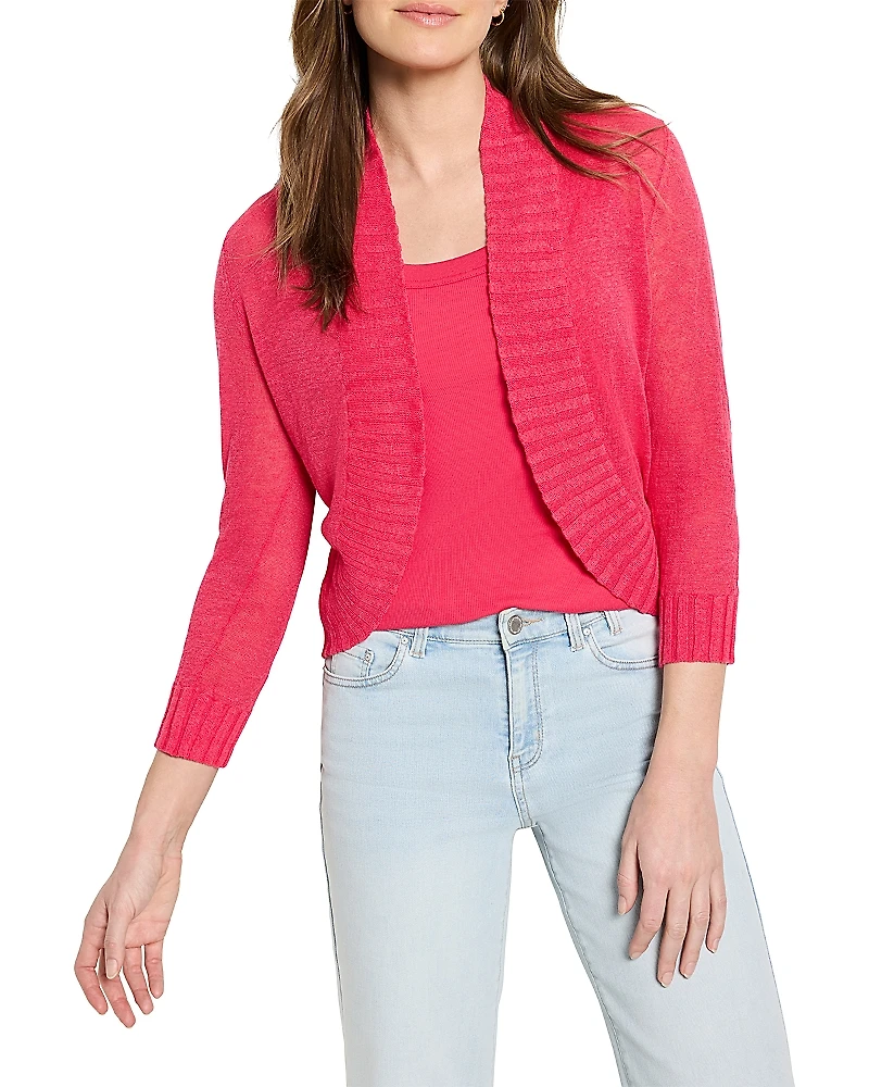Nic+Zoe Bolero Linen Blend Cardigan Sweater